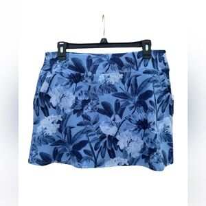 Tommy Bahama Blue Floral Golf Skort Front Pockets Inbuilt Shorts